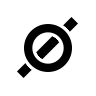 Circle with line through it icon