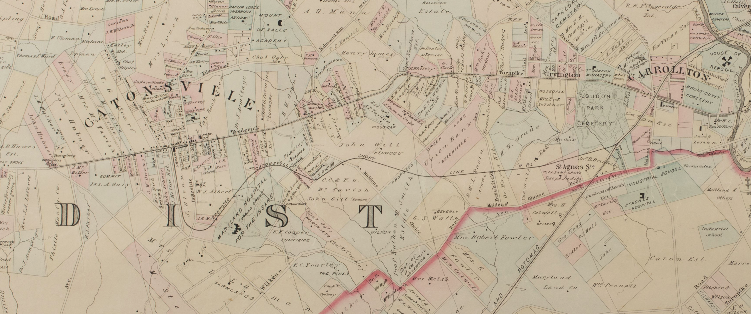 Map of The City of Baltimore and Vicinity 1882